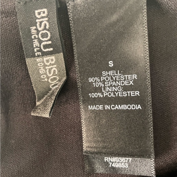 BISOU BISOU Black Sleeveless Cropped Peplum Top Size Small - Picture 2 of 3